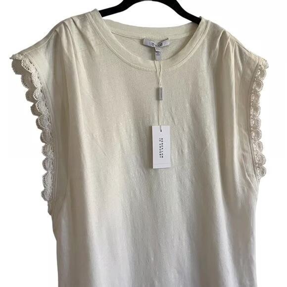 DEREK LAM 10 CROSBY Sayles Lace-Trimmed Muscle Tank Size Small - Picture 3 of 6